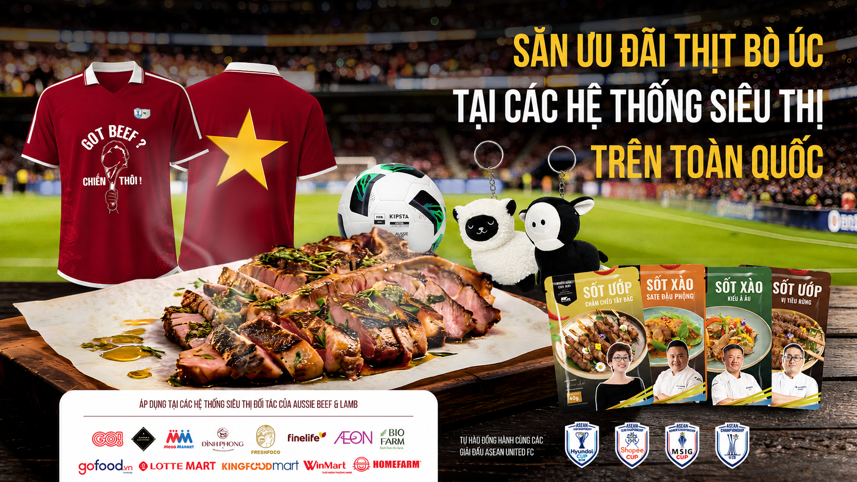 Got Beef? Chiến Th&ocirc;i campaign featuring Aussie Beef and ASEAN United football competitions